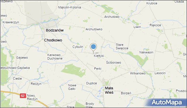 mapa Kiełtyki, Kiełtyki na mapie Targeo